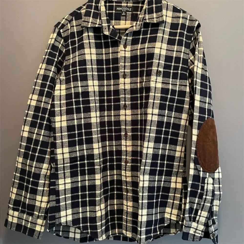 J. Crew Men's Plaid Flannel Shirt M Multicolor Long Sleeve Fisherman